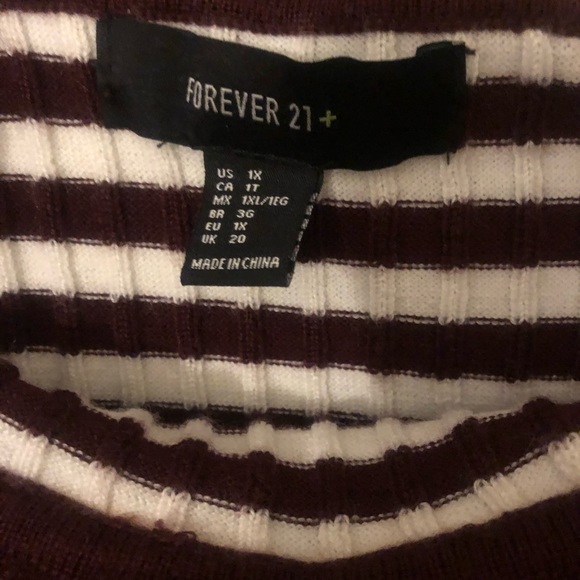 Off shoulders stripped crop top - Picture 2 of 3